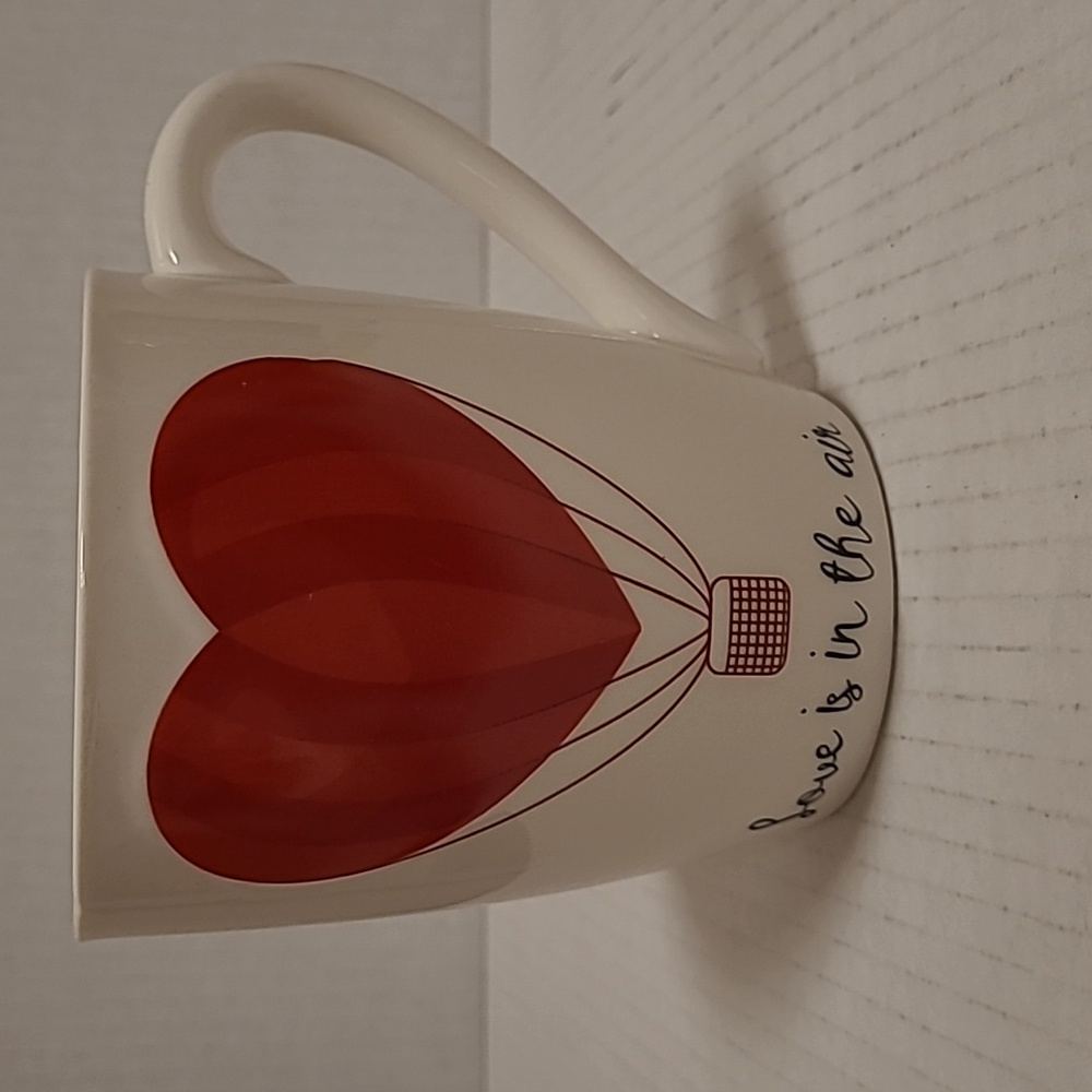 Love Is In The Air Heart Shaped Hot Air Balloon Valentines Mug
